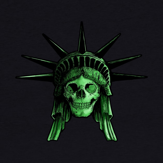 Statue of Liberty Skull by Harley Warren